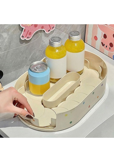 Suntek Döner Tablalı Saklama Tepsisi, Gıda Dolabı Ve Süt Beyazı