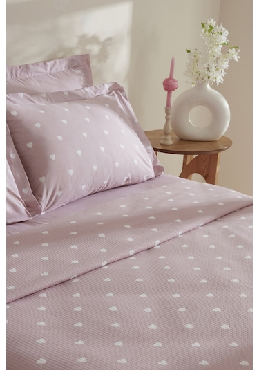 Karaca Home Amour %100 Pamuk Çift Kişilik Pike Takımı Pembe Pembe