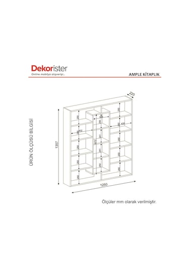 Dekorister Ample Kitaplık Beyaz