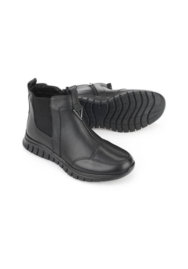 Ziya, Kadın Hakiki Deri Konfor Bot 15355z1458 Siyah 15355z1458 000 Siyah
