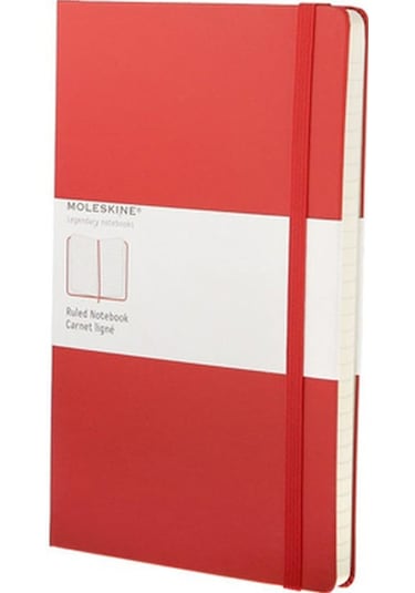 Moleskine 13x21 Sert Çizgili Kırmızı Butik Defter
