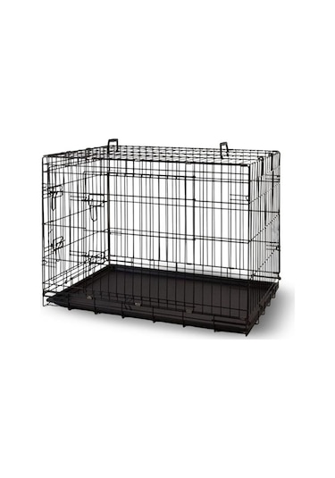 Zampa Metal Kedi Köpek Kafesi Siyah 42 x 63 x 89 CM