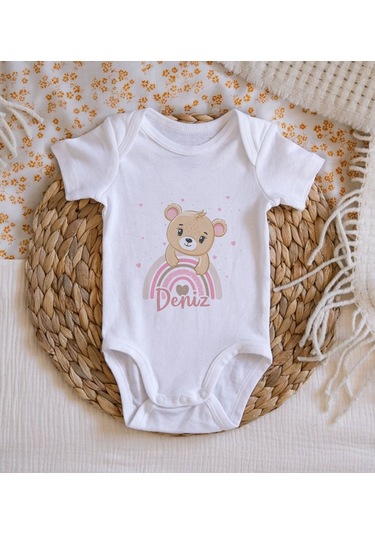 Bitmeyenkartus Bk Kids Isimli Bebek Body Zıbın - Model 6 Beyaz