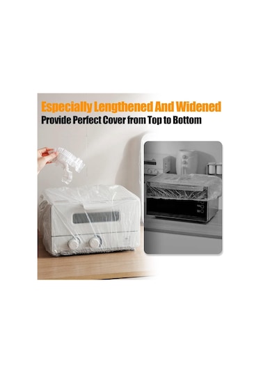 31.5in Mutfak Küçük Ev Aletleri Toz Kapağı, Elastik Küçük Ev Aletleri Şeffaf