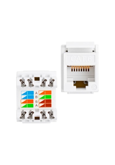 Rj45 Cat6 Şase 180 Derece Keystone Jack