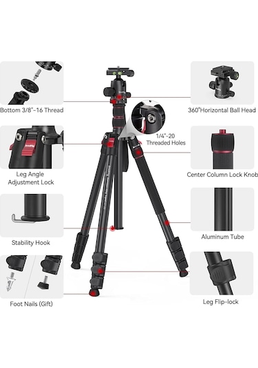 Smallrig 3474c Ct-20 Alüminyum Alaşımlı Tripod
