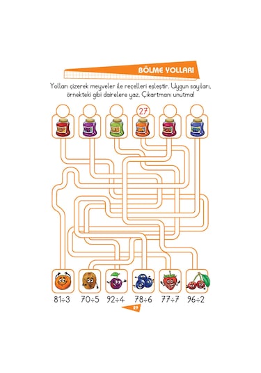 Çıkartmalı Bölme-İlk Okul Eğlenceli Matematik- Limonkids