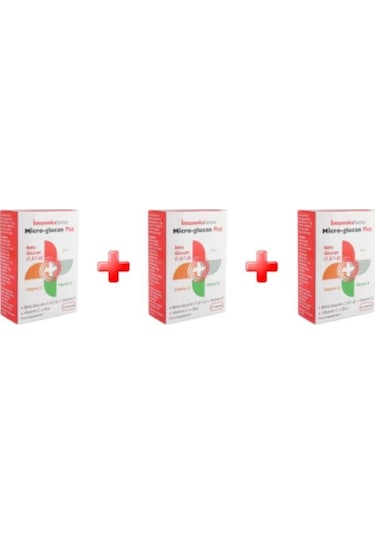 Imuneks Micro-Glucan Plus Çinko D Ve C Vitamini 30 Kapsül 3'Lü