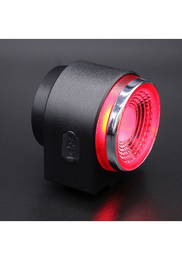 Ranyeek Usb Şarjlı Bisiklet Arka Lambası, Akıllı Fren Ve Sesli Uyarı Sistemi İle Gece Güvenliği Sağlar Çok Renkli