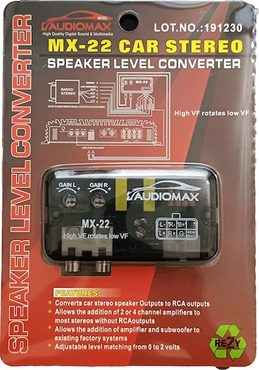 Audiomax Mx-22 Anfi Çevirici 2 Kanal Konvertör Çıkış Dönüştürücü