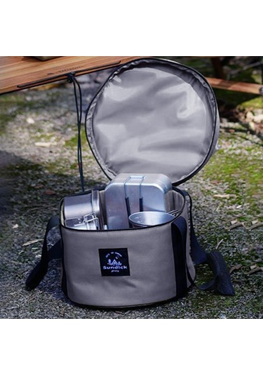 Suntek Büyük Kapasiteli Kamp Çantası Taşınabilir Aşınmaya Gri