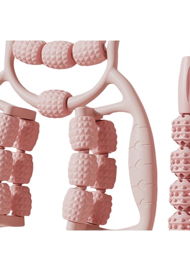 Suntek 2 Adet Kas Silindiri Masaj Aletleri El Silindirleri Kollar Pembe
