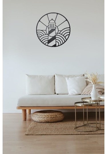 Deniz Feneri  Görselli Metal Tablo