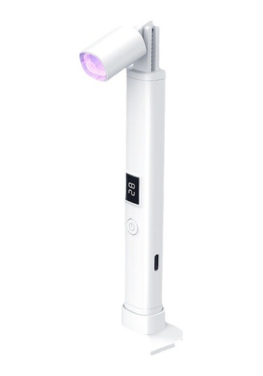 Samdoo Beyaz Geleneksel Tırnak Lambası, Telefon Tutucu Tabanlı, 180mah Pil, 45/60s Zamanlama, Led Ekran, Genişletilebilir Ve Katlanabilir Kafa Beyaz