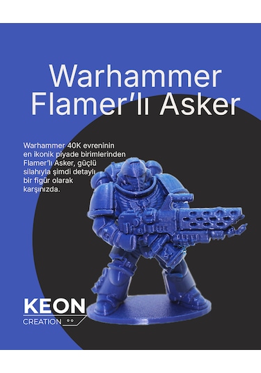Warhammer 40k Flamer Lı Asker Figür