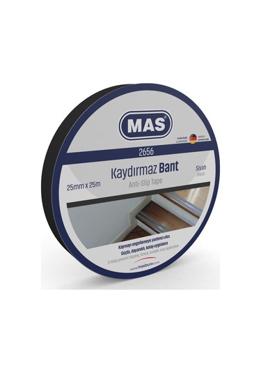Mas Kaydırmaz Bant 25mmx25m Siyah 2656