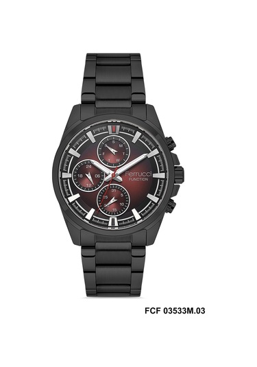 Ferrucci Erkek Kol Saati Siyah Renk, Siyah Kadran - Fcf03533m.03, 2 Yıl Garantili Siyah