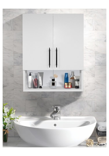 Teknor Çok Amaçlı Banyo Dolabı, Ecza Dolabı, 2 Kapaklı Dolap Beyaz Teknor Çok Amaçlı Banyo Dolabı, Ecza Dolabı, 2 Kapaklı Dolap Beyaz