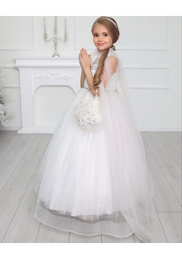 Uğur Böceği Çocuk Pelerinli Abiye 5'li Set Takım 001