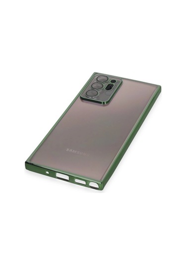 Özel Galaxy Note 20 Ultra Kılıf Lensli Silikon - Yeşil Fırsat