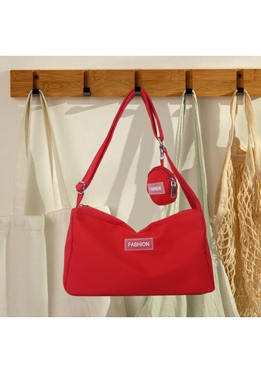 Suntek Kadın Omuzdan Askili Çanta Crossbody Çanta Kırmızı