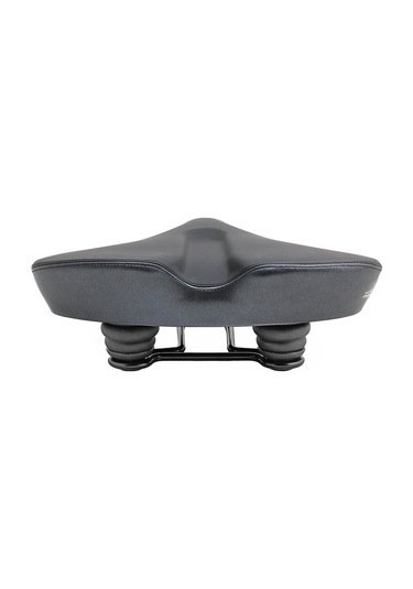 Heugers Jet Roket Black Bat Sele - Bisiklet Oturak Ultra Konfor, Elastomerli, E-bike Uyumlu, 26x26 Siyah