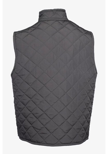 Kışlık Erkek Yelek Kapitone İş Güvenliği Micro Desenli Yeleği Çift Cepli İç Giyim Koruyucu Antrasit