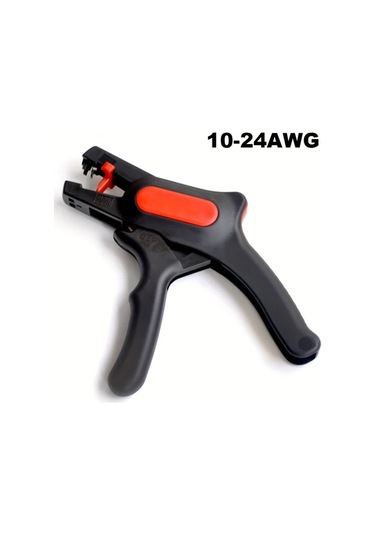 Xuweiwei Siyah Otomatik Cok Olcekli Ayarlanabilir Tel Kablo Siyirici Ve Kesici 10 Awg Ergonomik Kaymaz Tutus Ev Ofis Endustriyel Kullanım