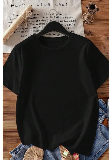 Spoyi Red Moon Warrior Tasarımlı %100 Pamuk Yarım Oversize Siyah T-shirt