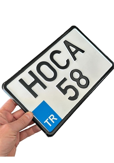 Motor Plakası, Dekor Plaka 15x25 Cm