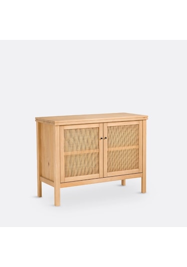 Altea Rattan Detaylı Basic Masif Ahşap Büfe