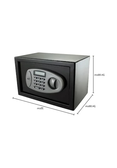 Elektronik Güvenlik Kasa - Lcd Ekranlı, Orta Boy 25x35x25 Cm