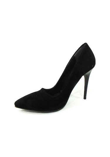 Çarıkçım Stiletto Kadın Ayakkabı Siyah-Süet 114 1519