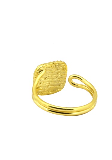 Beyisa Güneş Taşı Serisi Sarma Kare Kesim Gri Renkli Otantik Gümüş Takı Seti