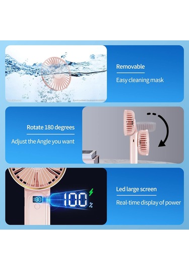 Jialan El Fanı, Taşınabilir Fan, 4000mah Şarj Edilebilir Kişisel