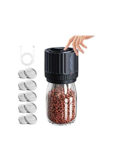 Novahub Abs Ve Silikon Vakumlu Kavanoz Mühürleyici, 60kpa Emiş Gücü, 3.5l/s Hava Akışı, 150sn Çalışma Süresi Siyah Siyah