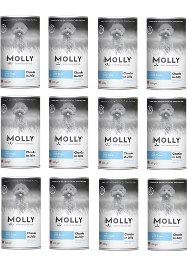 Molly Ton Balıklı Jöleli Köpek Konservesi 400 G X 12 Adet