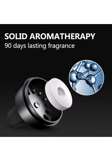 Honmex Araç Klima Çıkışlı Fan Aromaterapi, Kokuları Temizleyen, Parfümü Düzenli Dağıtan, Altın Renkli Alüminyum Araç Aksesuarı Gümüş