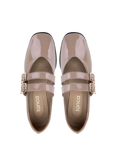 Tamer Tanca Kadın Hakiki Deri Vizon Rugan Babet Ayakkabı 899 12625 Bn Ayk Sk25-26 Vızon Krsk Rgn VIZON