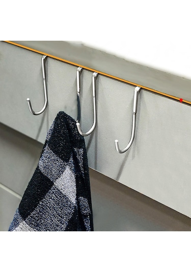 Paslanmaz Çelik Banyo İçin Askılık S Model -al4837 2 Adet Gümüş