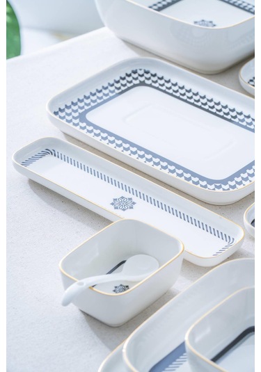 Kiara 6 Kişilik 45 Parça Kahvaltı & Yemek Takımı Beyaz