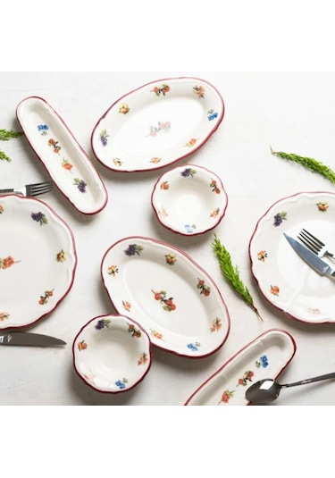 Porser Rustik Grace Fulya 14 Parça Kahvaltı Takımı