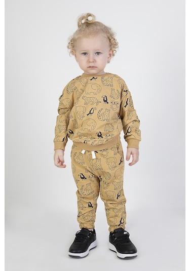 Erkek Bebek&çocuk İki İplik Kumaş Orta Kalınlıkta Örme Basic Alt Üst Eşofman Takımı 001