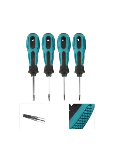 Konesam Profesyonel Triangular Tornavida Seti - Krom-vanadyum Çelik, Ergonomik Pp Sap, Manyetik Uç, 4'lü Paket 1.8-3mm