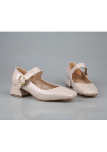 Feles 058-510 Ten Rugan Kadın Topuklu Ayakkabı Ten Rugan