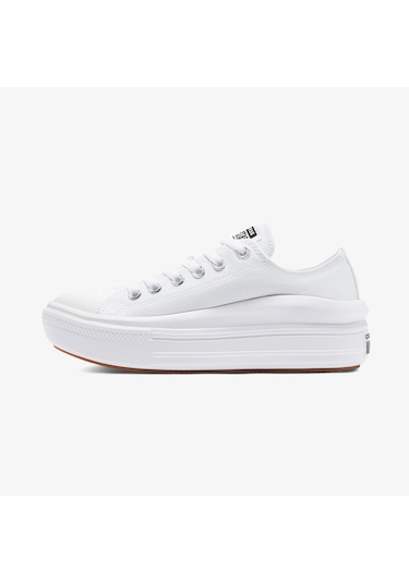 Converse Chuck Taylor All Star Move Platform Unisex Beyaz Sneaker Düz 570257c Beyaz