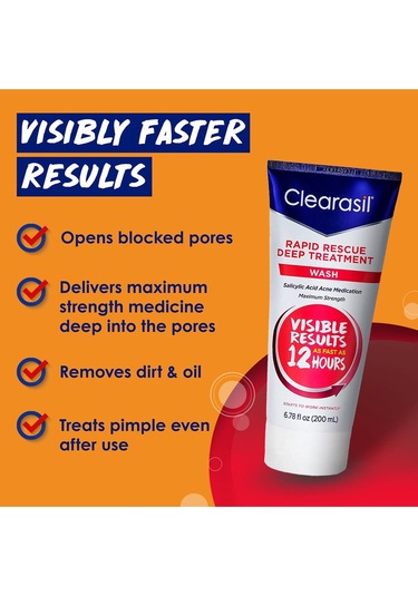 Clearasil Rapid Rescue Akne Karşıtı Yüz Temizleme Jeli 200 ML
