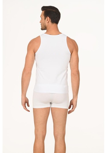 3 Adet Nbb Erkek Likralı Atlet 708 Beyaz