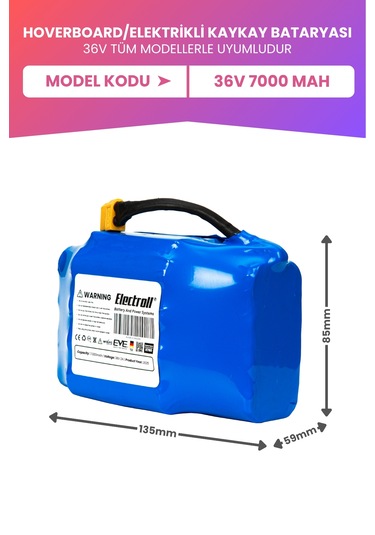 Hoverboard / Elektrikli Kaykay Bataryası 36v 7.000mah