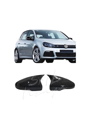 Volkswagen Golf 6 Batman-Yarasa Ayna Kapağı Plastik Parlak Siyah